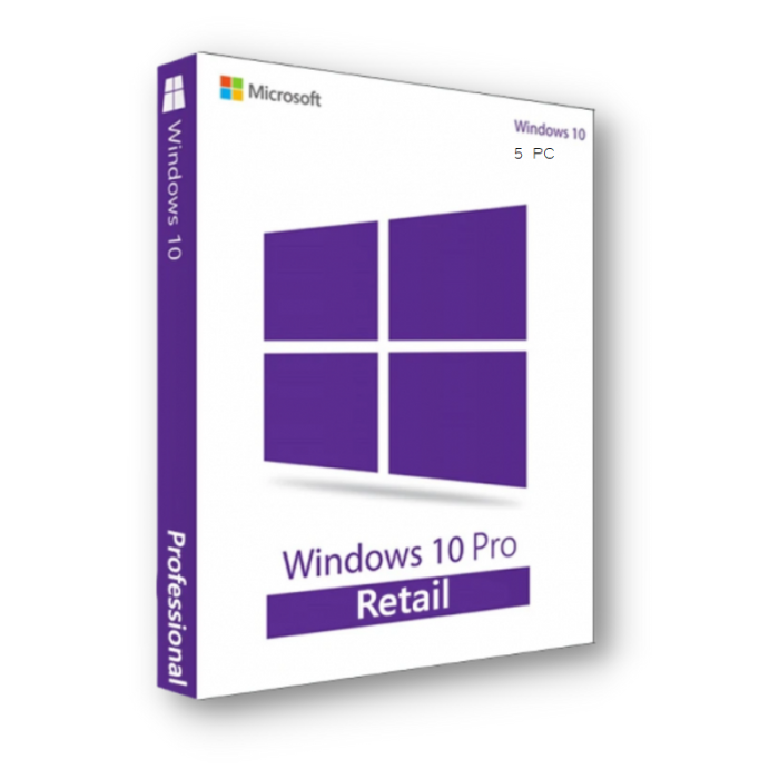 Ms-Windows-10-Pro-Retail 5pc Ms-Windows-10-Pro-Retail 5pc